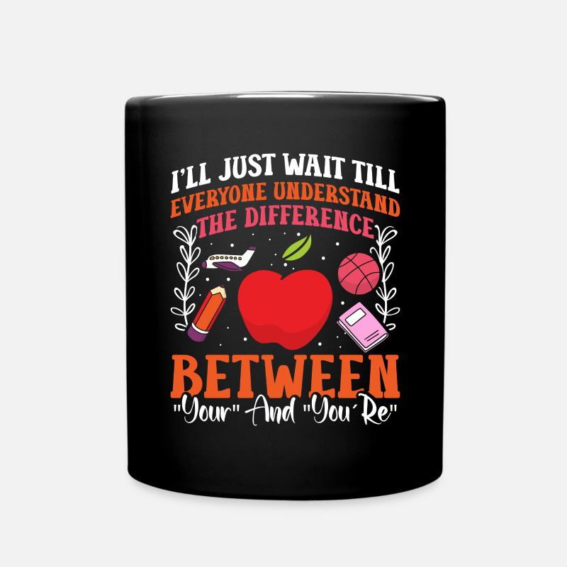 Funny English School Teacher - Tasse einfarbig - Schwarz