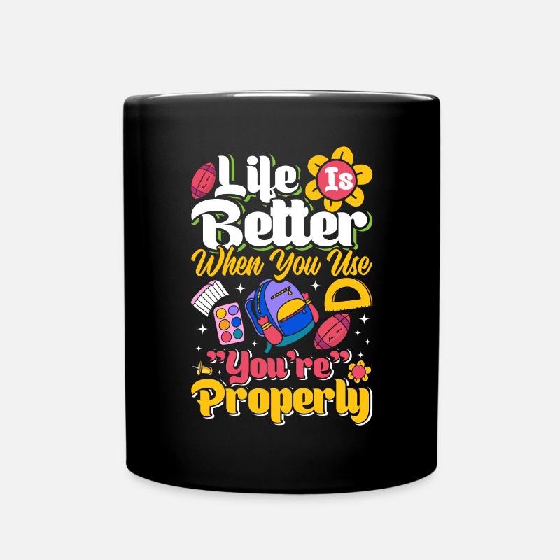 Funny English School Teacher - Tasse einfarbig - Schwarz