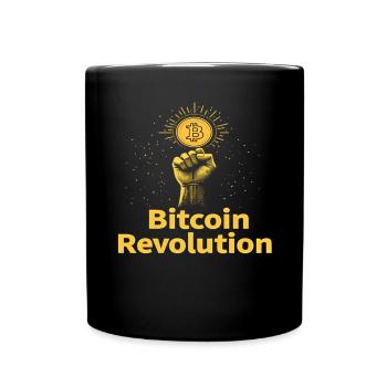 Bitcoin Revolution - Tasse einfarbig - Schwarz - Vorne