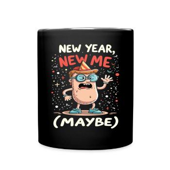New Year New Me Maybe - Tasse einfarbig - Schwarz - Vorne