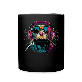 Taupe avec des lunettes de soleil Love Cute Moles - Mug uni - noir - Devant