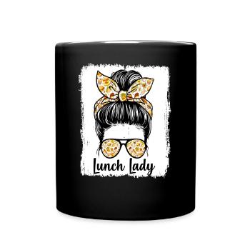 Lunch Woman Cafeteria Employee - Full Colour Mug - black - Front