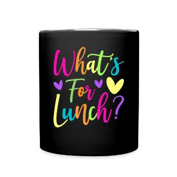 Lunch Lady Cafeteria Employee What's on offer - Full Colour Mug - black - Front