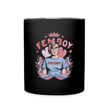 Femboy Pride Design –Gender Ladyboy Genderfluid - Full Colour Mug - black - Front