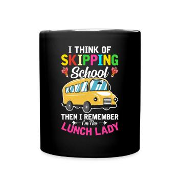 Ich schwänze die Schule, ich bin die - Tasse einfarbig - Schwarz - Vorne