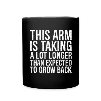 Dieser Arm dauert viel länger als erwartet - Tasse einfarbig - Schwarz - Vorne