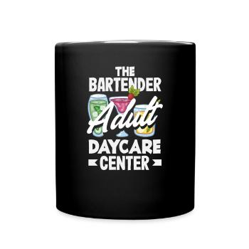 Lustiger Barkeeper Spruch Barkeeper Geschenk - Tasse einfarbig - Schwarz - Vorne
