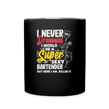 Funny Bartender Saying Bartender Gift - Full Colour Mug - black - Front
