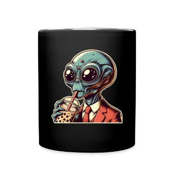 Thé à bulles extraterrestre - Mug uni - noir - Devant