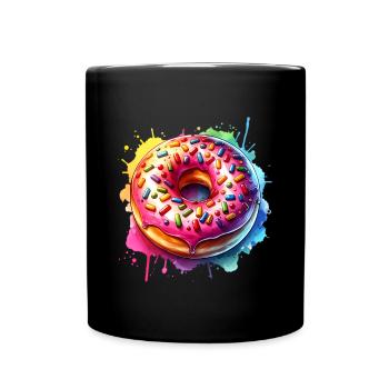 Doughnut - Full Colour Mug - black - Front