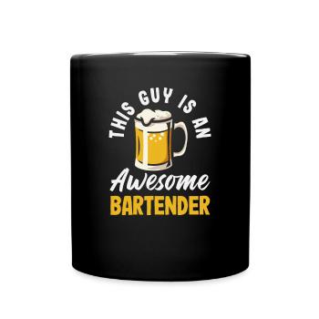 Lustiger Barkeeper Spruch Barkeeper Geschenk - Tasse einfarbig - Schwarz - Vorne