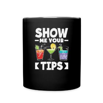 Lustiger Barkeeper Spruch Barkeeper Geschenk - Tasse einfarbig - Schwarz - Vorne