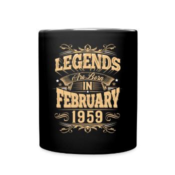 February 1959 Birthday Legend - Full Colour Mug - black - Front