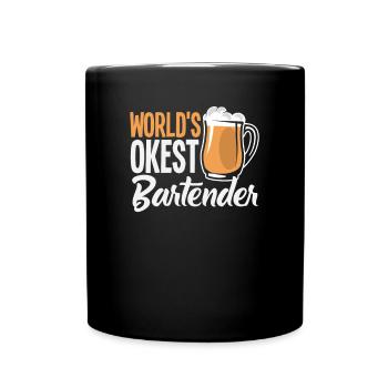 Barman drôle disant Barman cadeau - Mug uni - noir - Devant