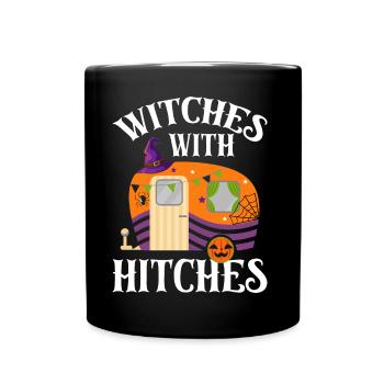 Rv Camping Camper Halloween Hexen mit - Tasse einfarbig - Schwarz - Vorne