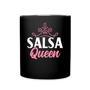 Salsa Königin Salsa Tanz Tänzerin Königin - Tasse einfarbig - Schwarz - Vorne