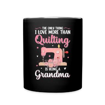 Courtepointe Couture Couture Mamie La courtepointe, c’est être une grand-mère - Mug uni - noir - Devant
