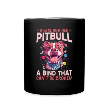 Pitbull Terrier Dog Owner - Full Colour Mug - black - Front
