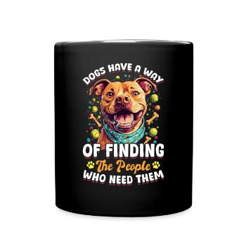 Pitbull Terrier Dog Owner - Full Colour Mug - black - Front