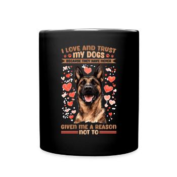 Belgian Malinois Lover Dog Owner - Full Colour Mug - black - Front