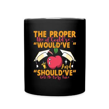 Funny English School Teacher - Tasse einfarbig - Schwarz - Vorne