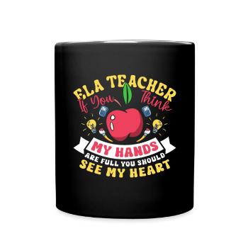 Funny English School Teacher - Tasse einfarbig - Schwarz - Vorne
