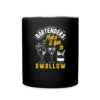 Funny Bartender Saying Bartender Gift - Full Colour Mug - black - Front