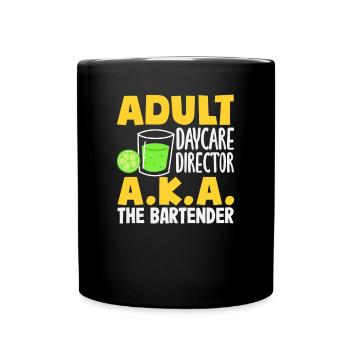 Lustiger Barkeeper Spruch Barkeeper Geschenk - Tasse einfarbig - Schwarz - Vorne