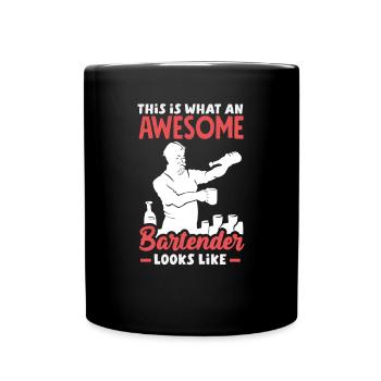 Funny Bartender Saying Bartender Gift - Full Colour Mug - black - Front