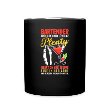 Funny Bartender Saying Bartender Gift - Full Colour Mug - black - Front