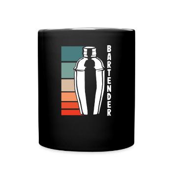 Lustiger Barkeeper Spruch Barkeeper Geschenk - Tasse einfarbig - Schwarz - Vorne