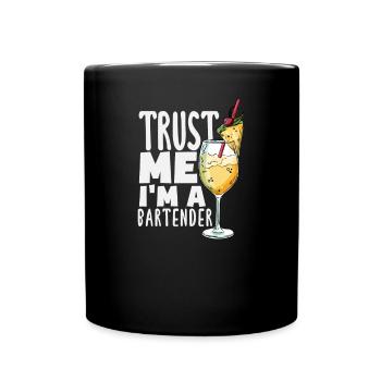 Lustiger Barkeeper Spruch Barkeeper Geschenk - Tasse einfarbig - Schwarz - Vorne
