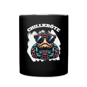 Collective turtle art with sunglasses - Full Colour Mug - black - Front
