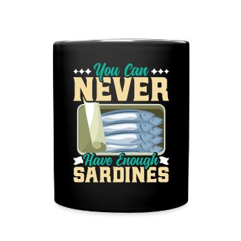 Sardines, Fishing, Fish - Full Colour Mug - black - Front