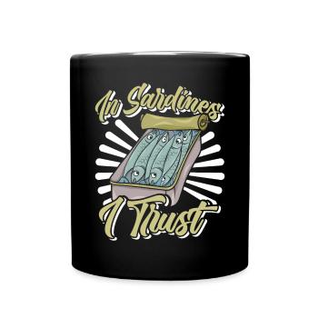 Sardines, Fishing, Fish - Full Colour Mug - black - Front
