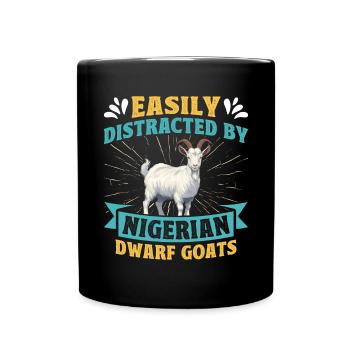 Ziegenliebhaber, nigerianische Zwergziegen - Tasse einfarbig - Schwarz - Vorne