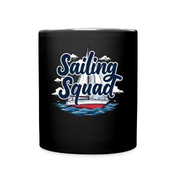 Sailing Squad – Maritime design for sailing fans - Full Colour Mug - black - Front