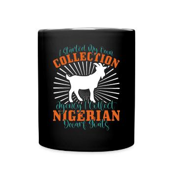 Ziegenliebhaber, nigerianische Zwergziegen - Tasse einfarbig - Schwarz - Vorne