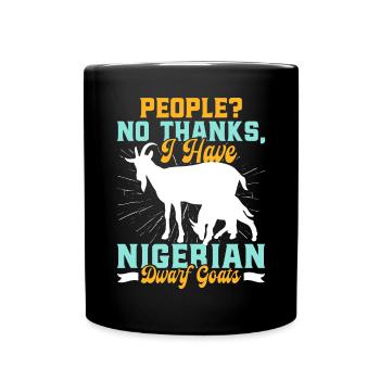 Ziegenliebhaber, nigerianische Zwergziegen - Tasse einfarbig - Schwarz - Vorne