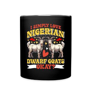 Ziegenliebhaber, nigerianische Zwergziegen - Tasse einfarbig - Schwarz - Vorne