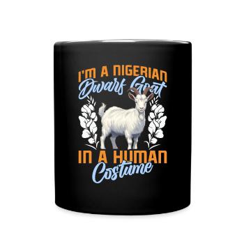 Ziegenliebhaber, nigerianische Zwergziegen - Tasse einfarbig - Schwarz - Vorne