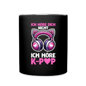K-Pop Koreanischer Musik Kpop Fans Kdrama - Tasse einfarbig - Schwarz - Vorne