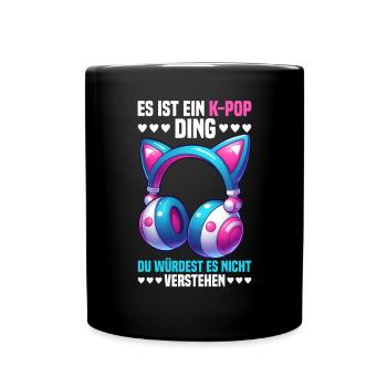 K-Pop Koreanischer Musik Kpop Fans Kdrama - Tasse einfarbig - Schwarz - Vorne