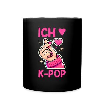 K-Pop Koreanischer Musik Kpop Fans Kdrama - Tasse einfarbig - Schwarz - Vorne