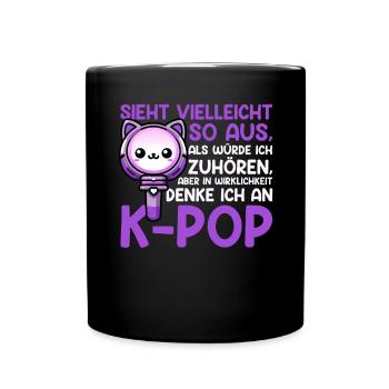 K-Pop Koreanischer Musik Kpop Fans Kdrama - Tasse einfarbig - Schwarz - Vorne