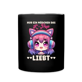 K-Pop Koreanischer Musik Kpop Fans Kdrama - Tasse einfarbig - Schwarz - Vorne
