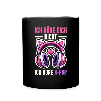 K-Pop Koreanischer Musik Kpop Fans Kdrama - Tasse einfarbig - Schwarz - Vorne