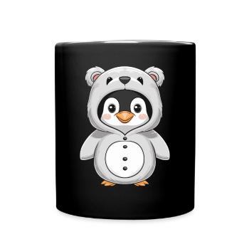 Pingouin en costume d’ours Animal mignon - Mug uni - noir - Devant