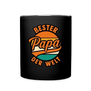 Beste Papa Der Welt - Tasse einfarbig - Schwarz - Vorne