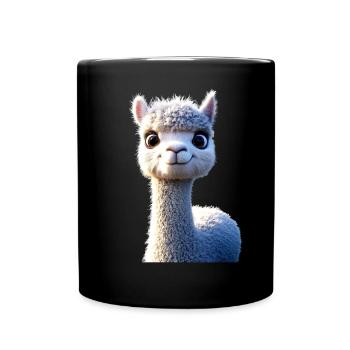 Alpaca Sweet Llama Farm Life Is Better With Alpacas - Full Colour Mug - black - Front